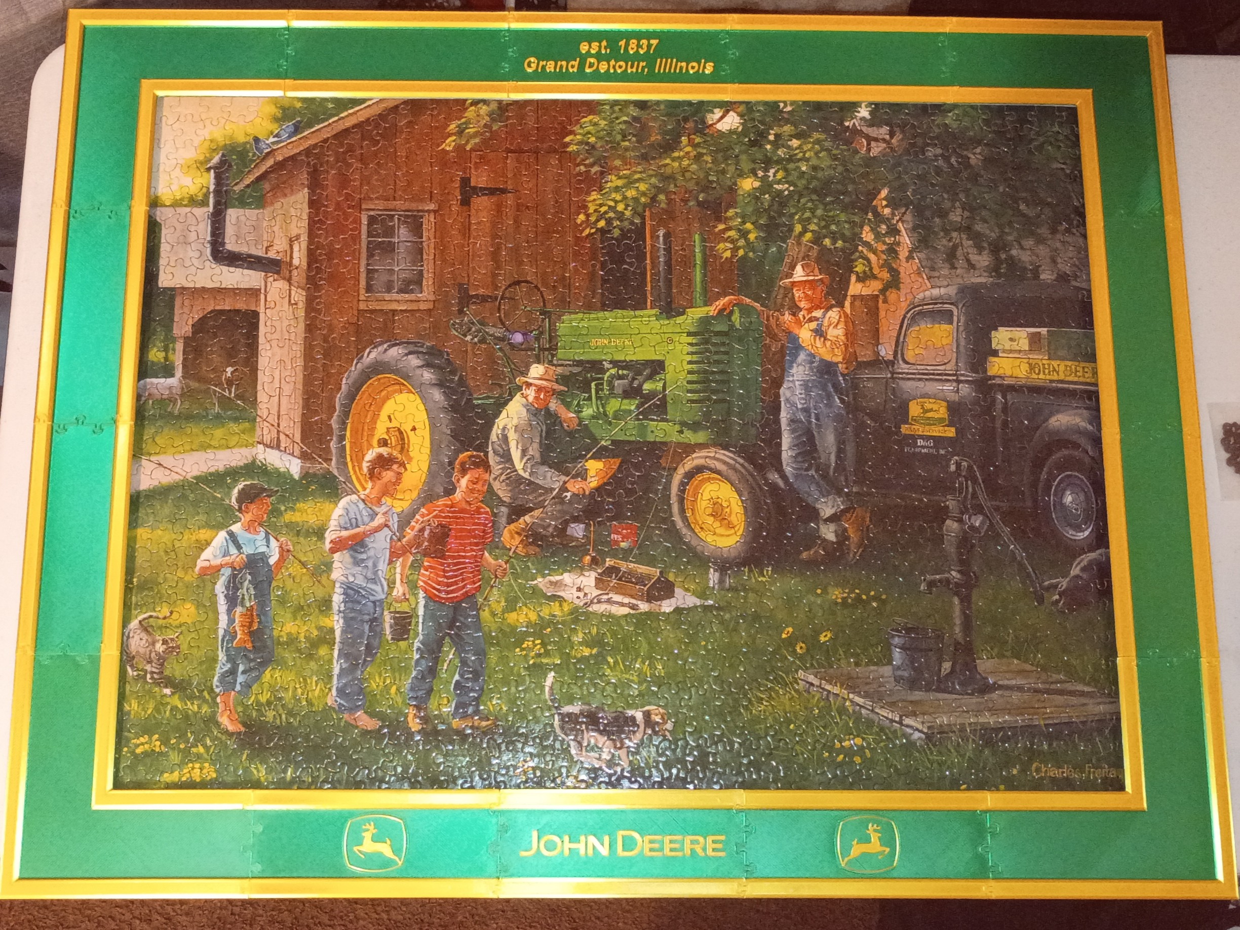 John Deere puzzle frame project