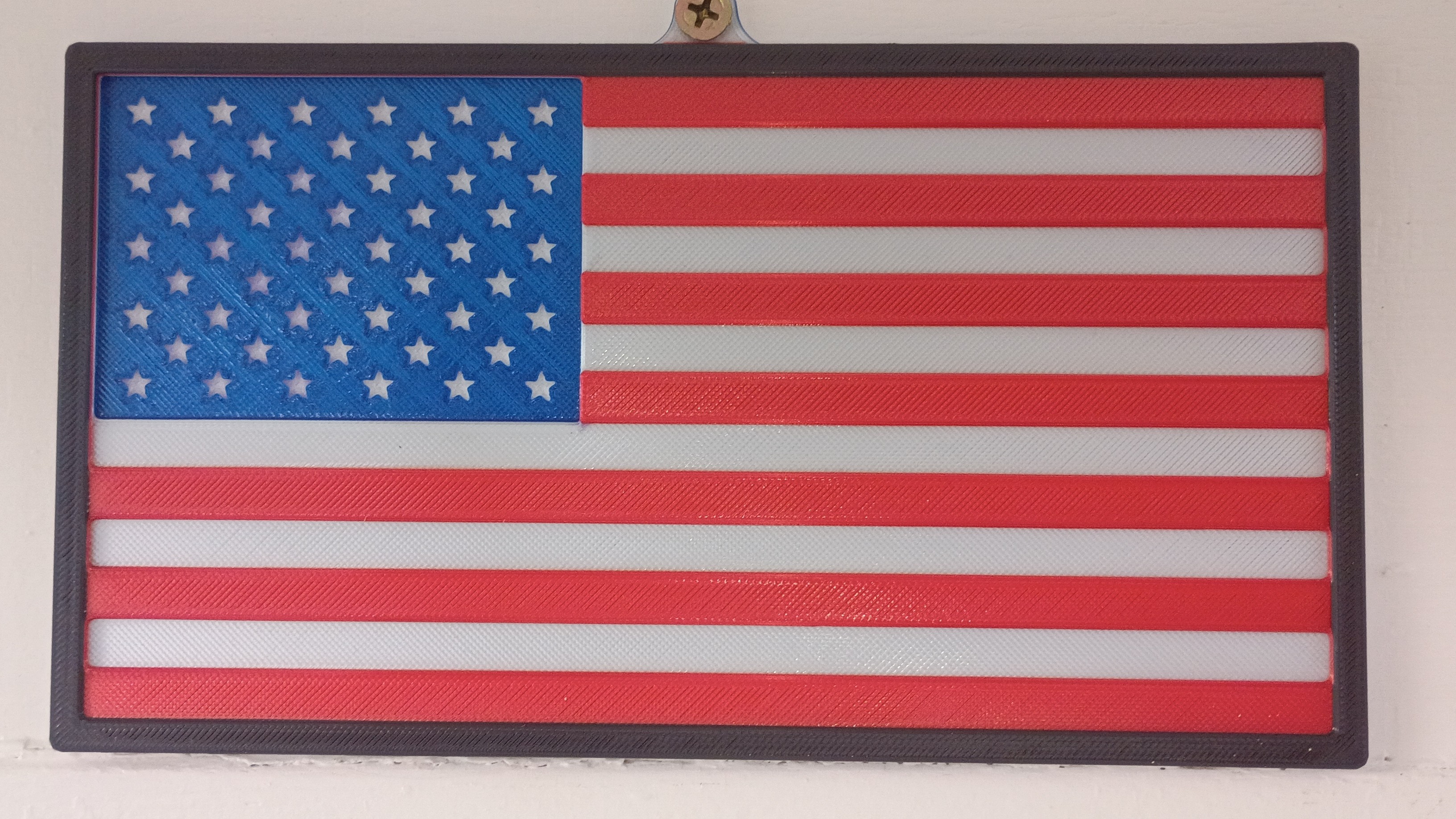 Printed American flag display project